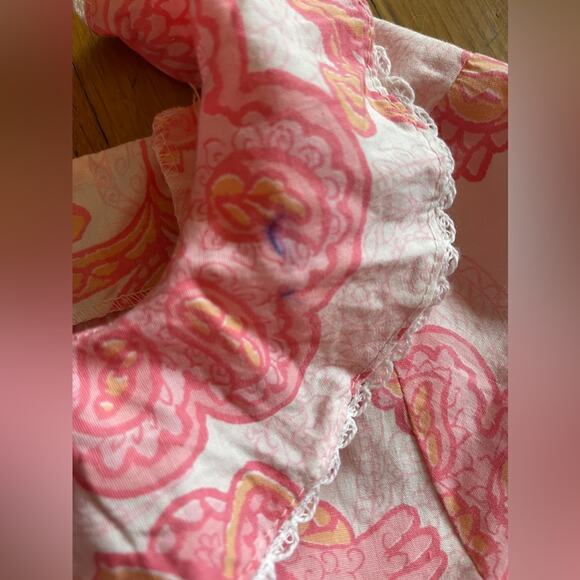 60s Vintage Cotton Paisley Wiggle Dress - Picture 3 of 7